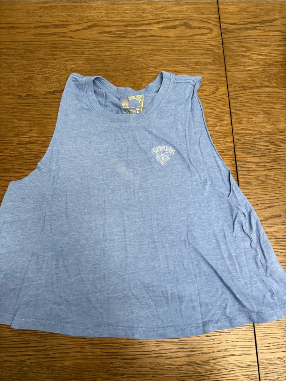 Spiritual Gangster Light Blue Tank Top with Grateful Heart Logo